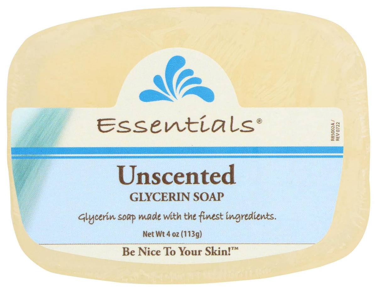 Unscented Glycerine Soap Bar - 4 oz Natural Skin Care