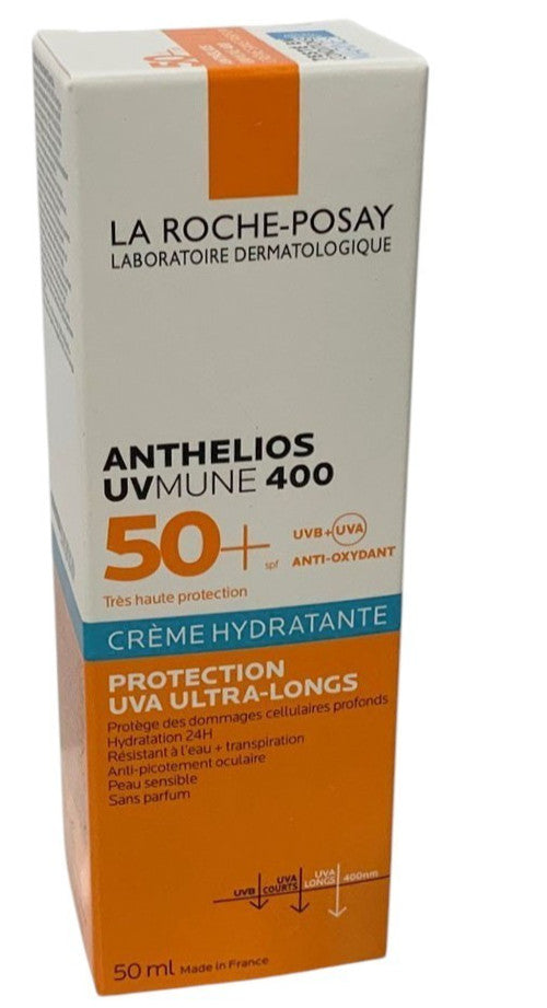 Moisturizing Sunscreen SPF 50+ with UVA Protection - Hydrating Cream for Sensitive Skin - 50ml Set of 2