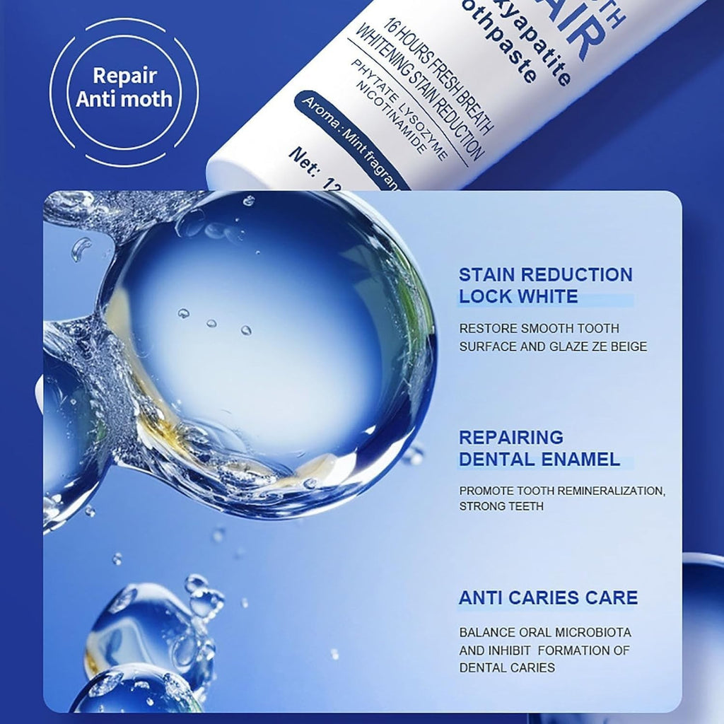 Hydroxyapatite Toothpaste 2-Pack Fluoride-Free Sensitive Enamel Repair Mint