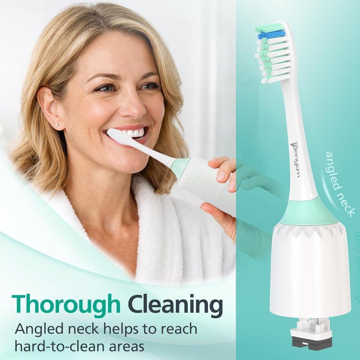Replacement Toothbrush Heads for Sonicare E-Series 6 Pack – Compatible with Philips, Gentle Bristle Design