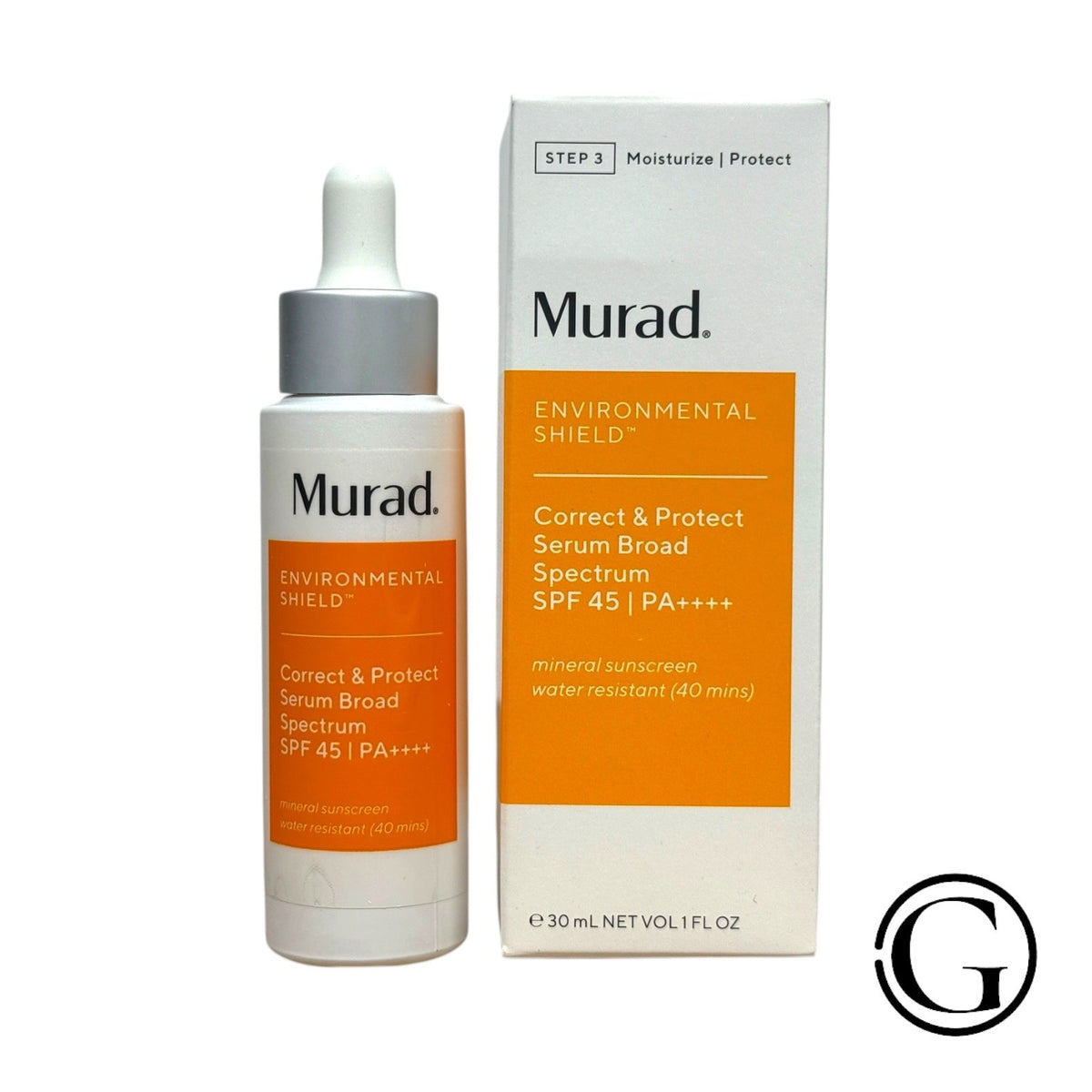 SPF 45 Skin Correct & Protect Serum - Brightening, Anti-Aging, Hydrating 1oz