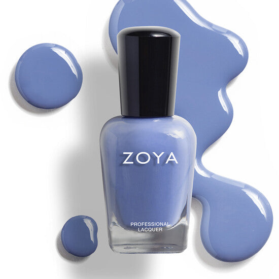 Zoya Nail Polish Austin Fall 2021 Collection - Blue Cream, Full-Size 0.5 fl oz