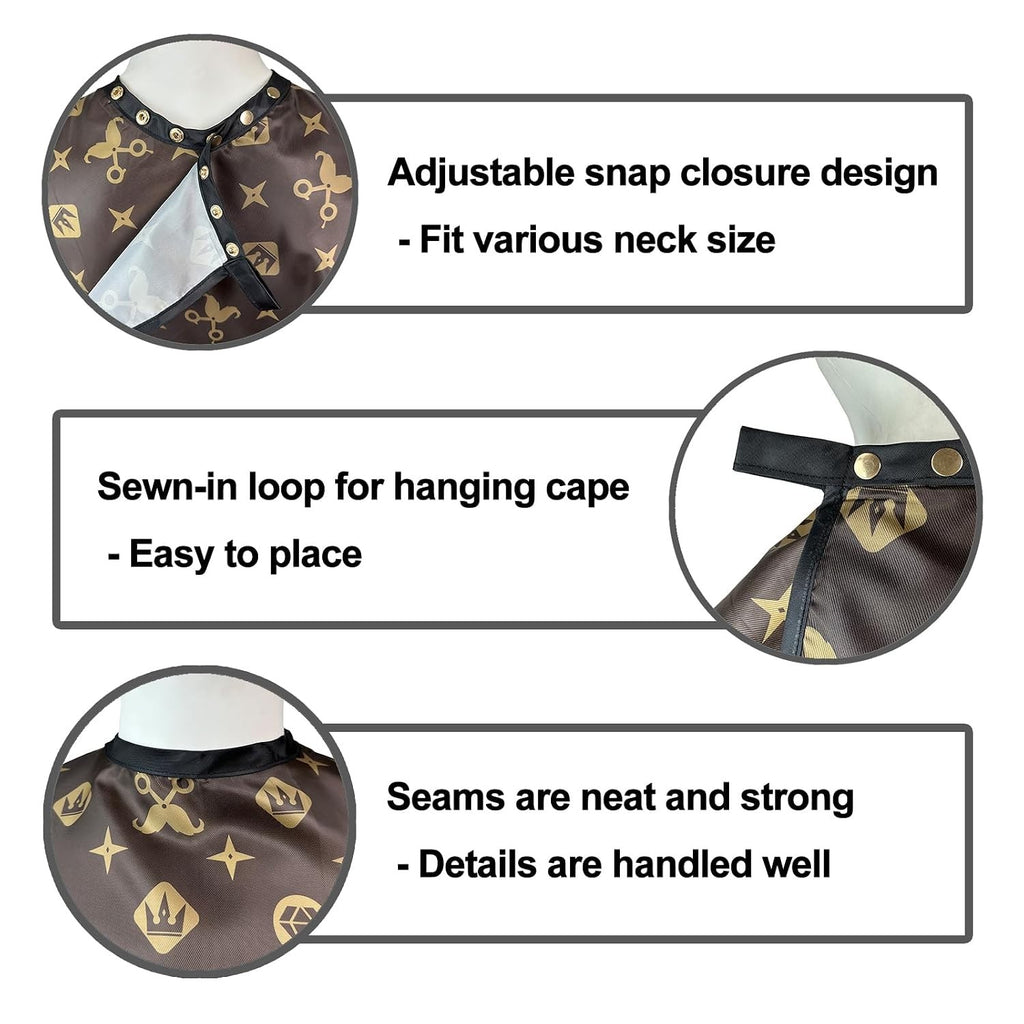 Professional Barber Capes for Men and Women with Snaps - Large Size Salon Haircut Cape