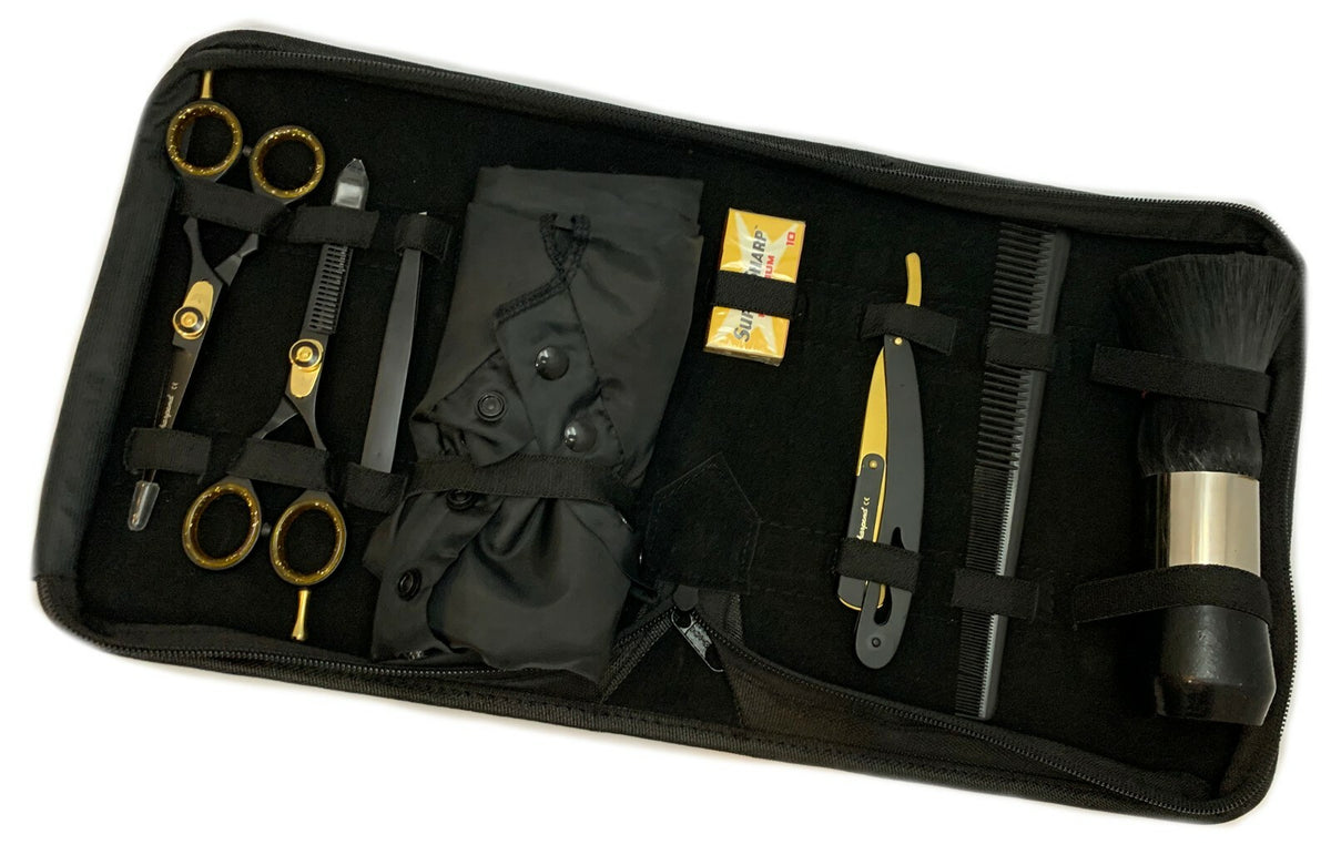 Professional Hairdressing Thinning and Cutting Scissors Set with Free Razor and Accessories