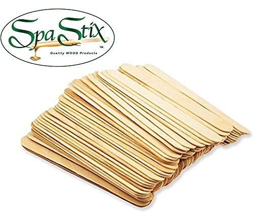 Large Wooden Wax Applicator Spatulas - 100 Pack for Hair Removal & DIY Crafting