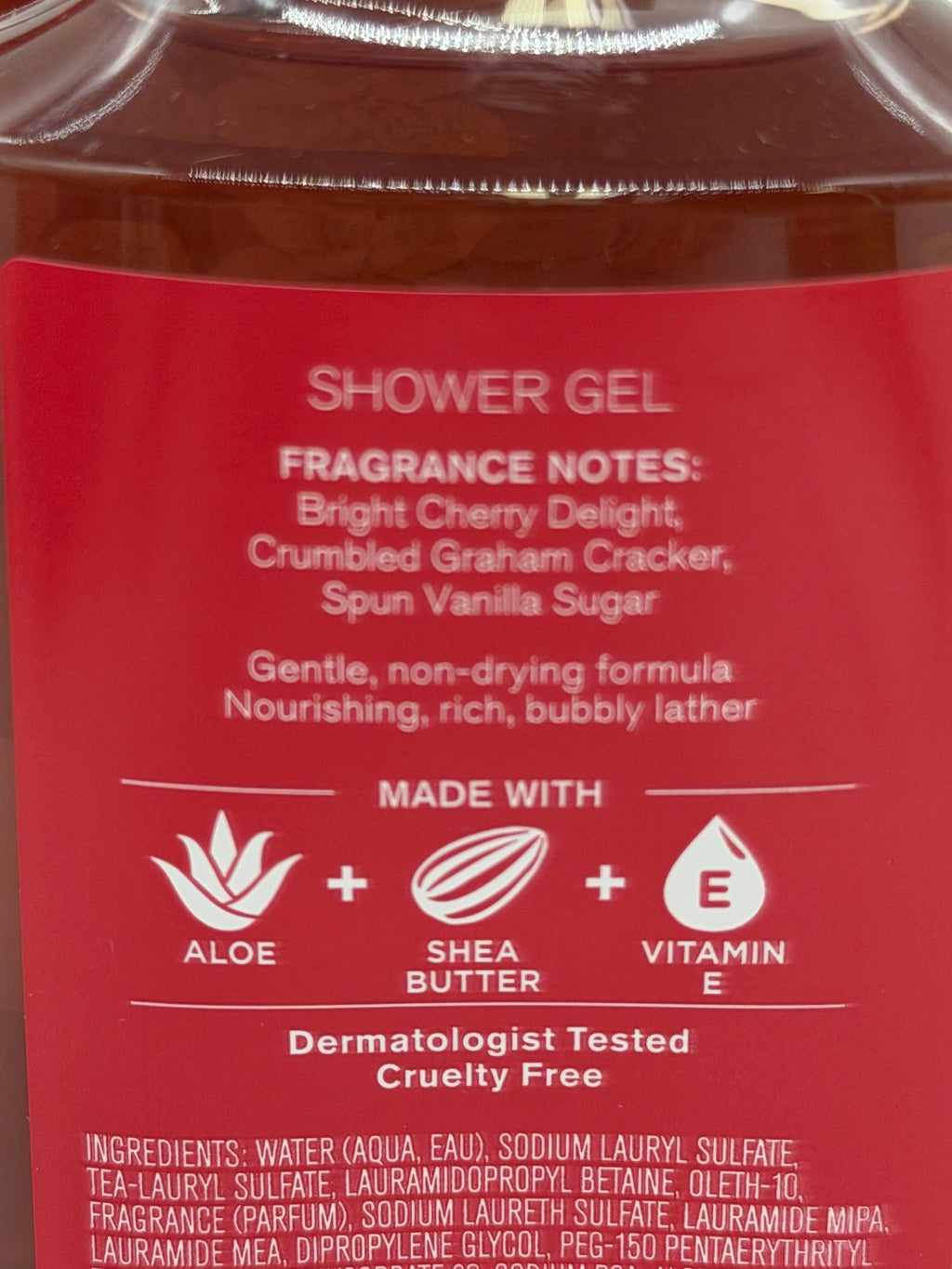 Sugared Cherry Crisp Shower Gel Set with Aloe & Vitamin E - Pack of 4