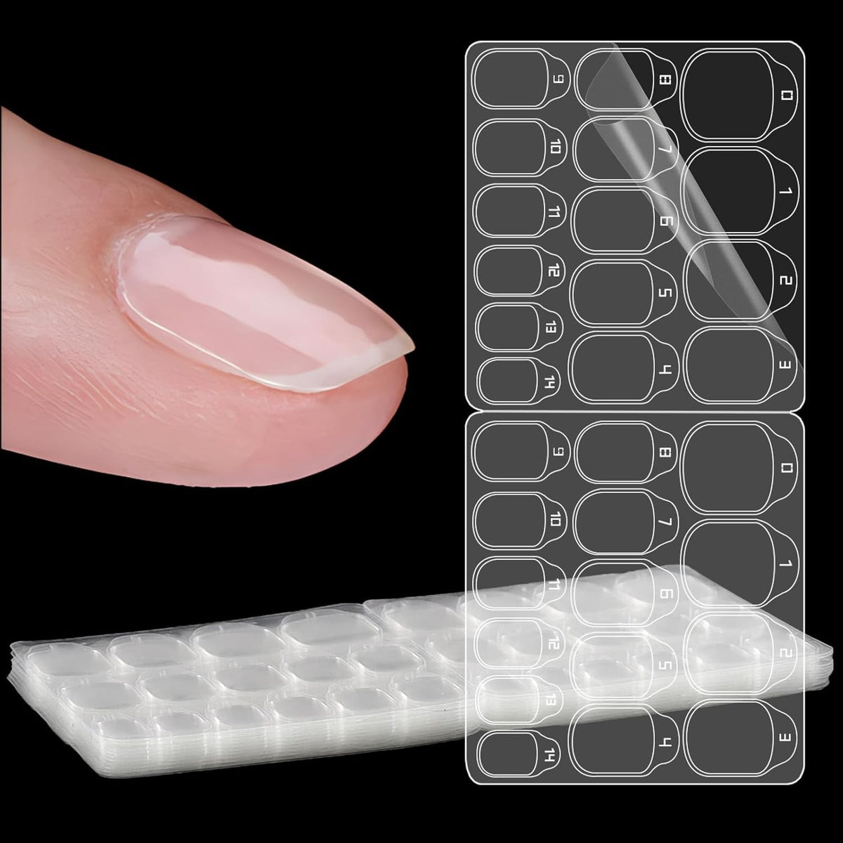 Eco-Friendly Nail Adhesive Tabs 300 Pcs - Easy Apply, Reusable, Waterproof