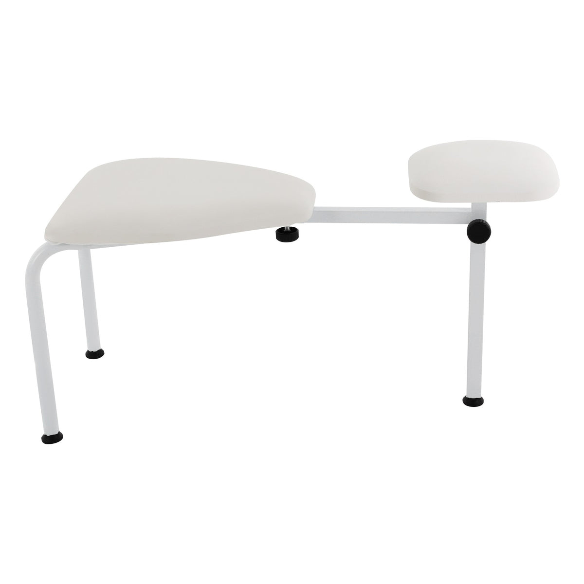 Adjustable Pedicure Stool with Foot Rest - Salon Spa Chair White