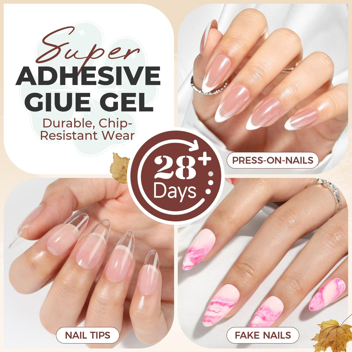 Super Strong Clear Nail Glue Gel 15ml for Nail Tips & Extensions