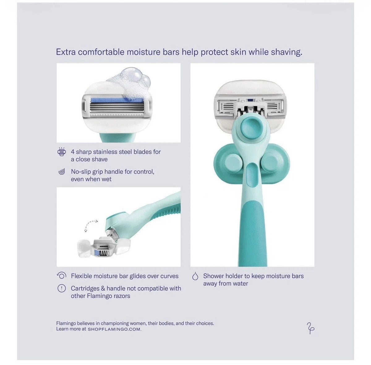 Moisture Plus Razor Kit with 9 Cartridges & Handle for Sensitive Skin