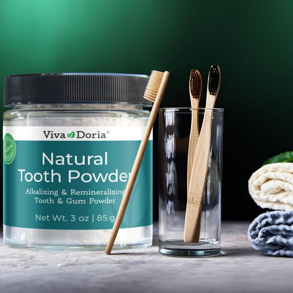 Natural Whitening Remineralizing Tooth Powder - 3 Ounce Baking Soda for Oral Health