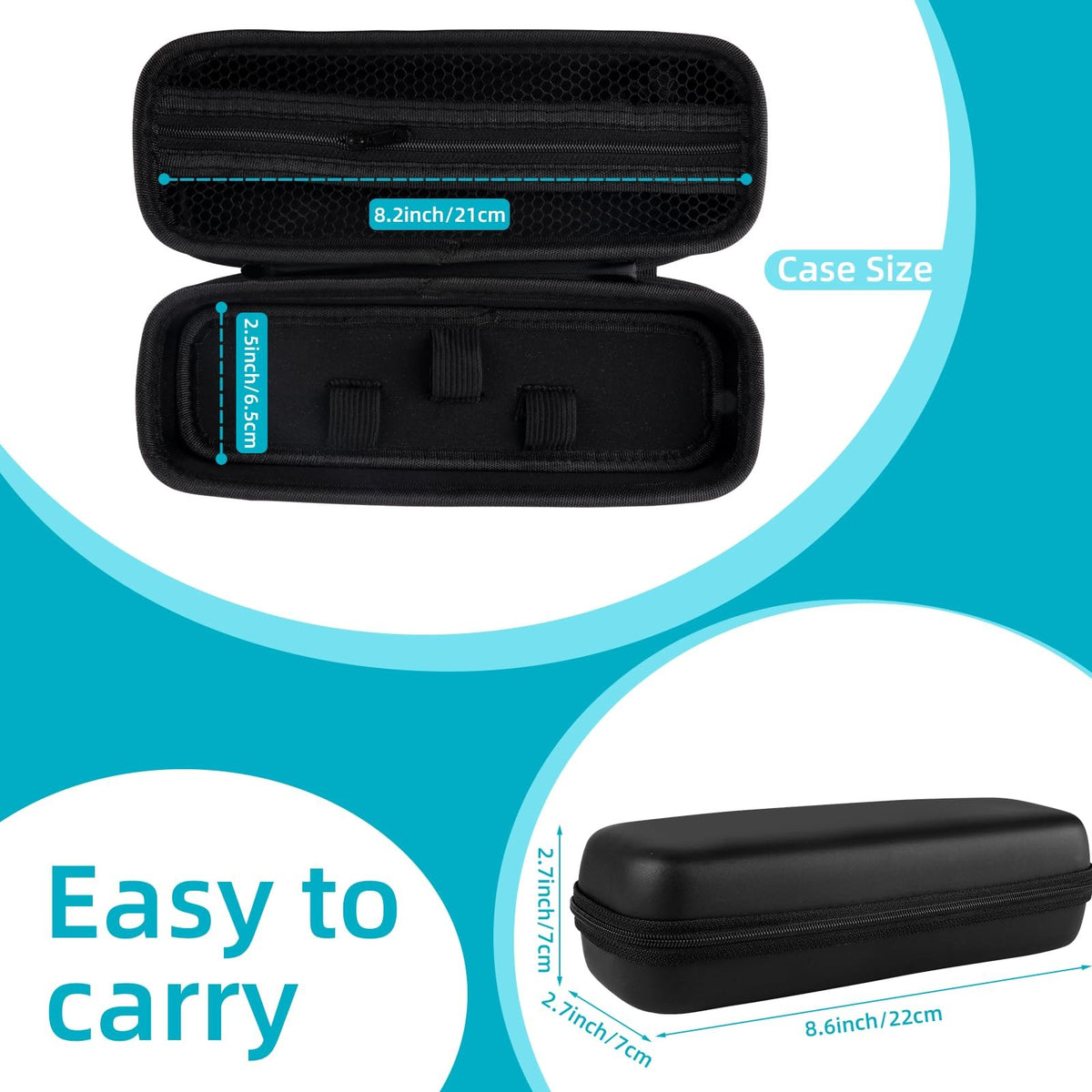 Electric Toothbrush Travel Case for Oral-B & Philips Rechargeable Brushes - Waterproof & Portable