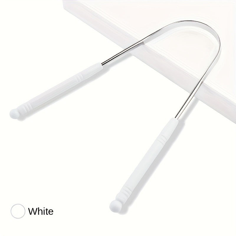 Stainless Steel Tongue Scraper for Fresh Breath Oral Care - Durable & Portable
