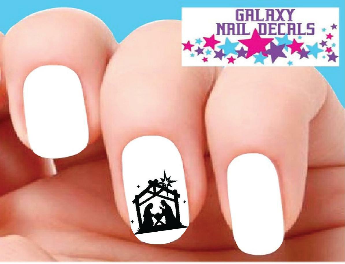 Christmas Nativity Nail Decals Set of 20 Waterslide Nail Art Stickers