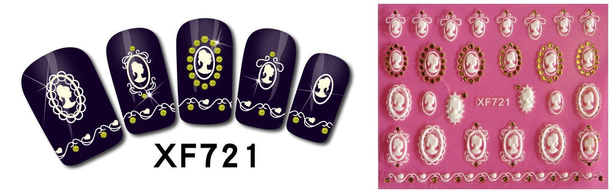 Nail Art 3D Stickers Stones Design Decoration Tips for Nails - Unbranded