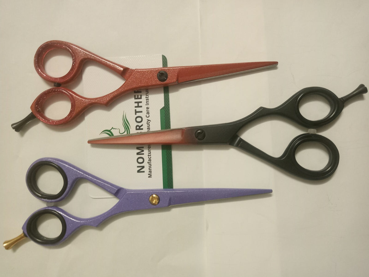 Japanese Stainless Steel Hair Cutting Scissors Set - Plasma Coated 3-Piece Kit