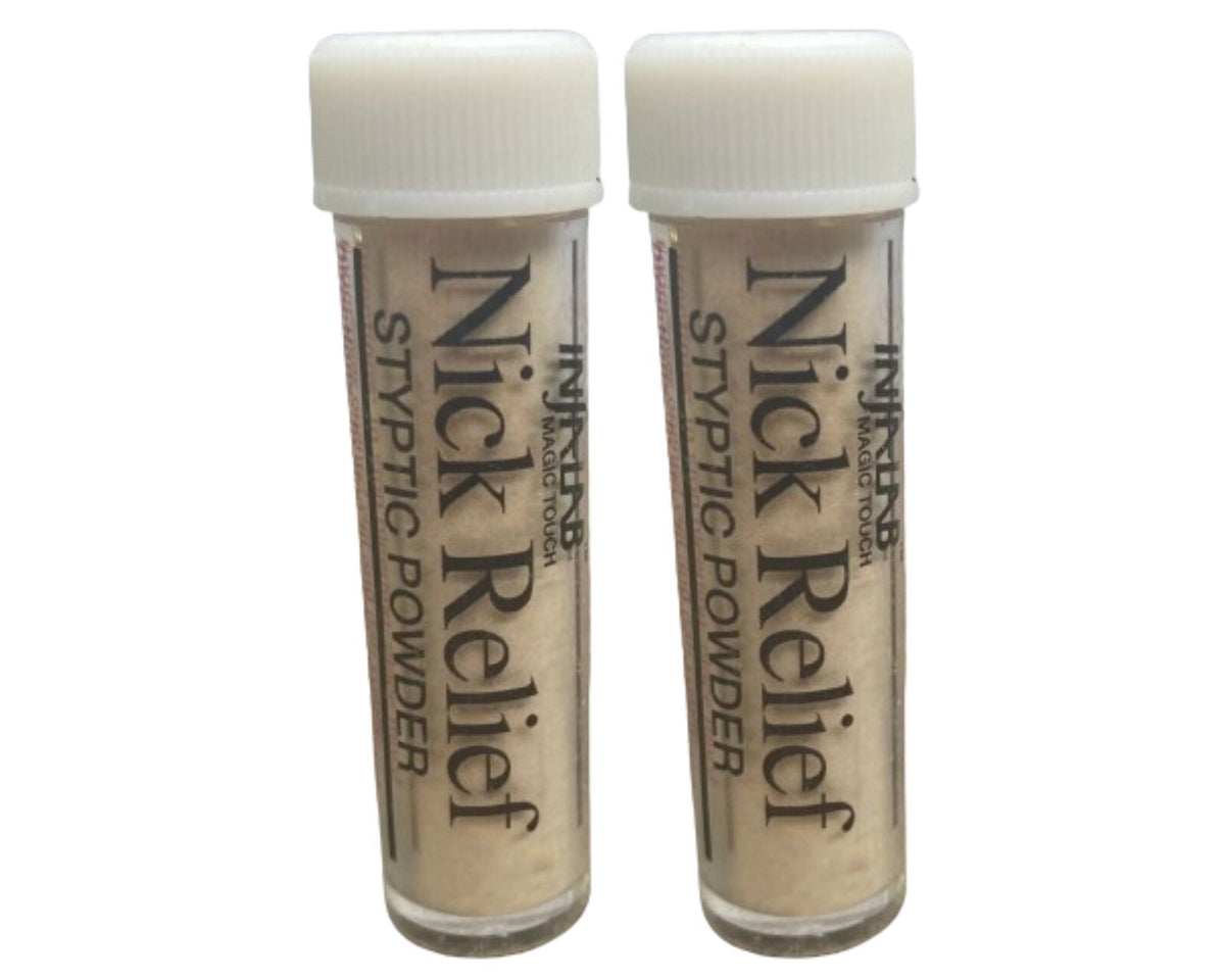 Infalab Nick Relief Styptic Powder Travel Size 2.5g 2-Pack for Minor Cuts