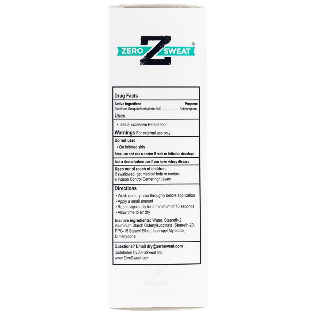 ZeroSweat Clinical Strength Antiperspirant Lotion for Excessive Sweating