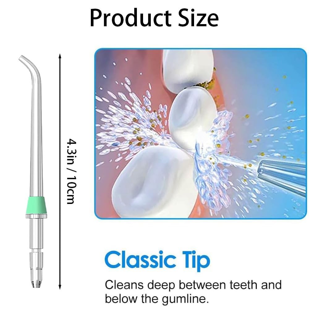 Replacement Tips for Waterpik Water Flossers - 4 Pack, Deep Cleaning Jet Heads
