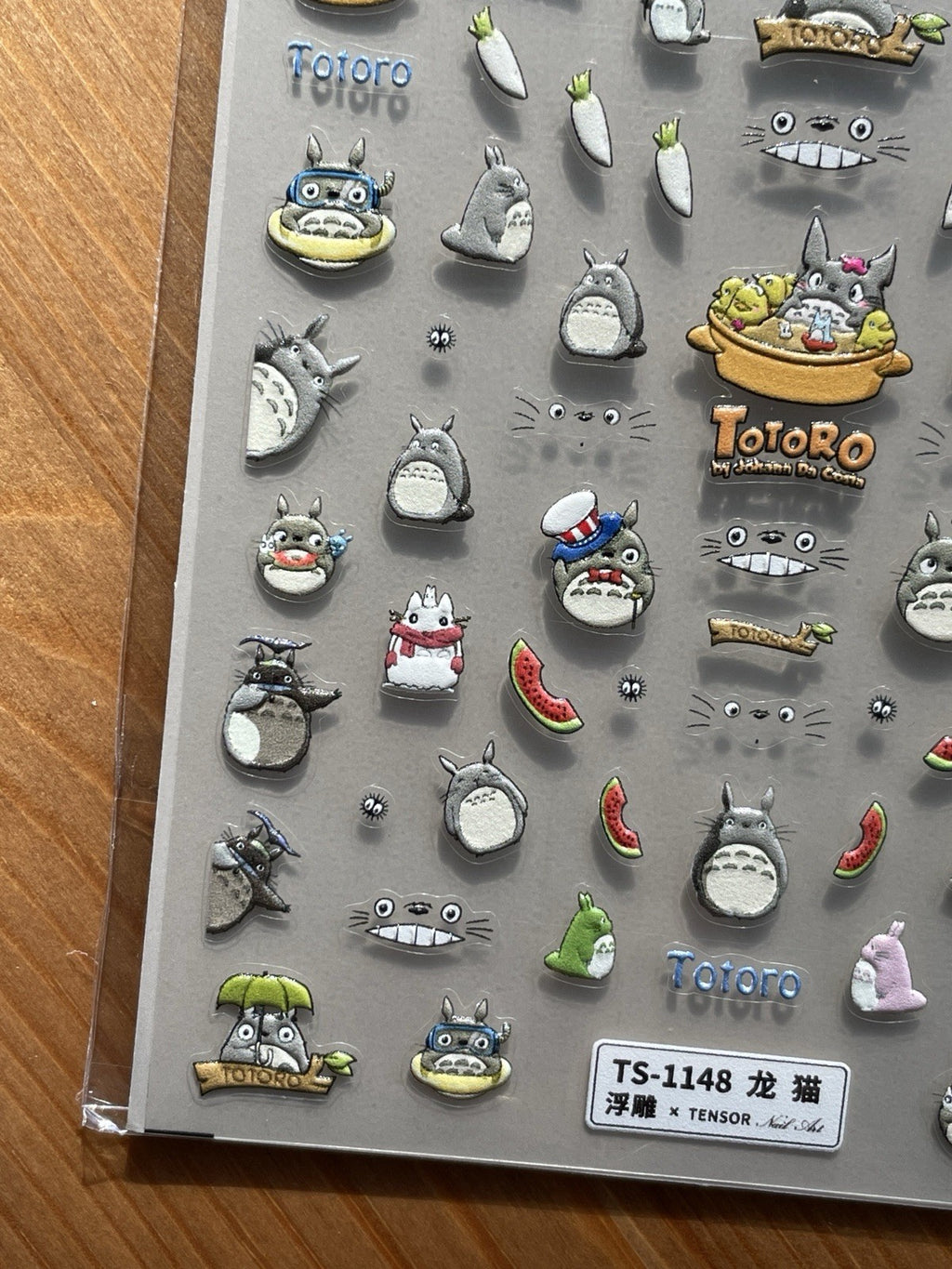 3D Totoro Nail Stickers - Kawaii Ghibli Nail Art Decals for Manicure