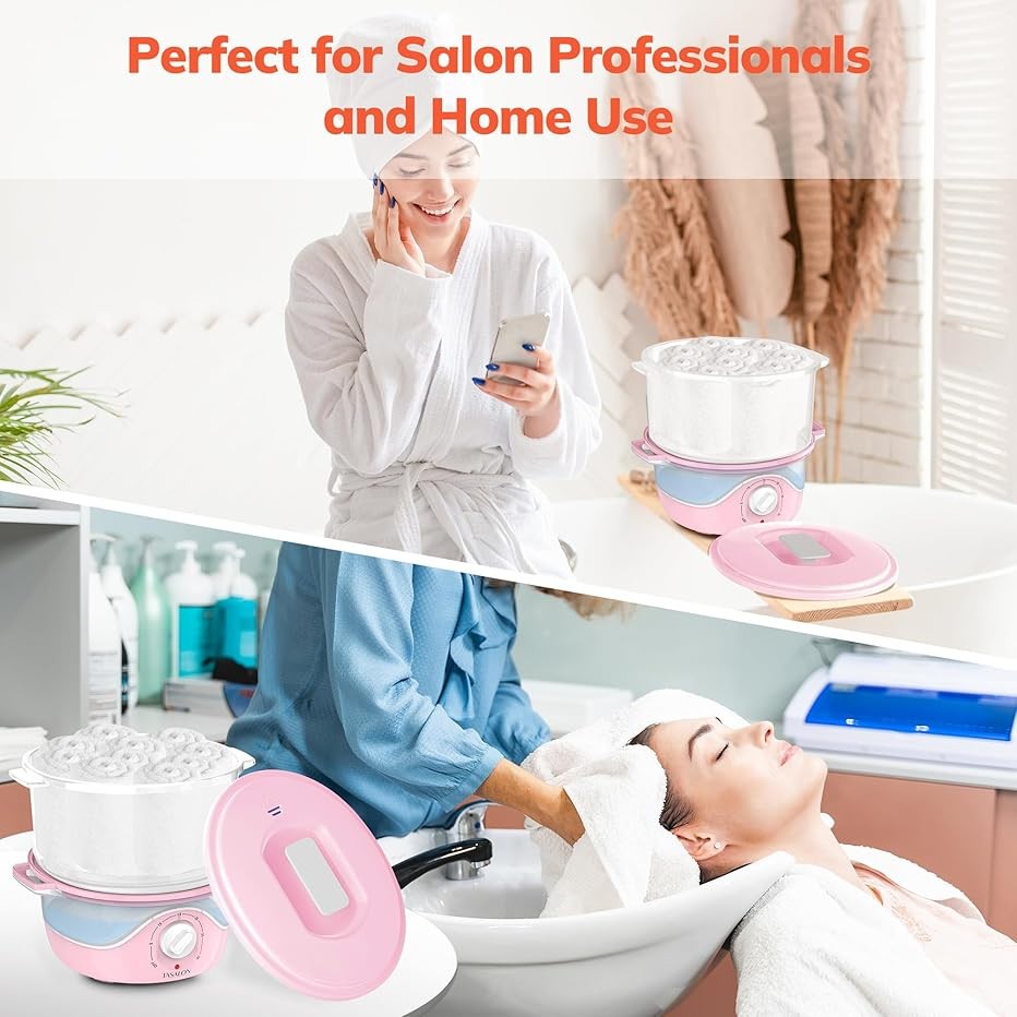 Pink Mini Towel Warmer for Spa & Esthetician Use - 5-Minute Heating