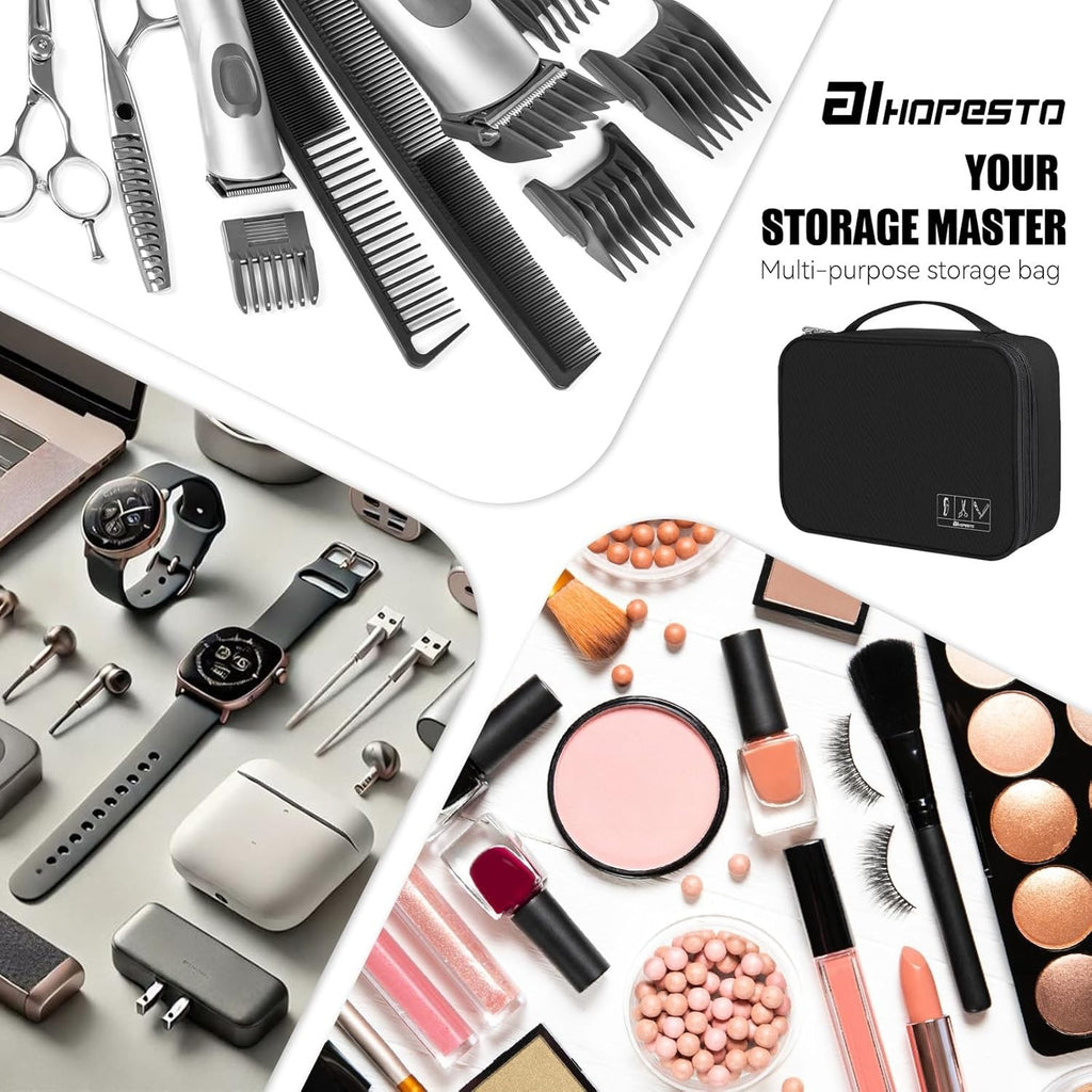 Professional Barber Tool Bag for Clippers and Accessories, Travel Organizer