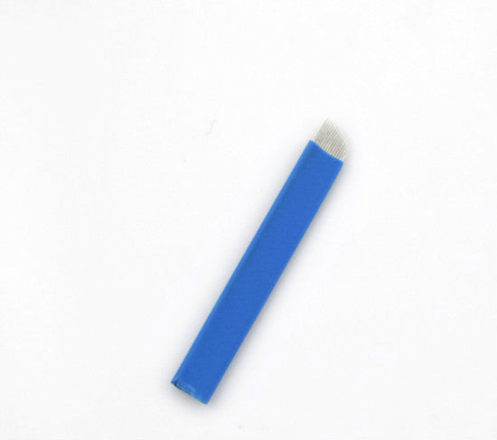 Disposable Microblading Microblades 14/16 Needles 50 Pcs - Flexible Sharp Serrated Eyebrow