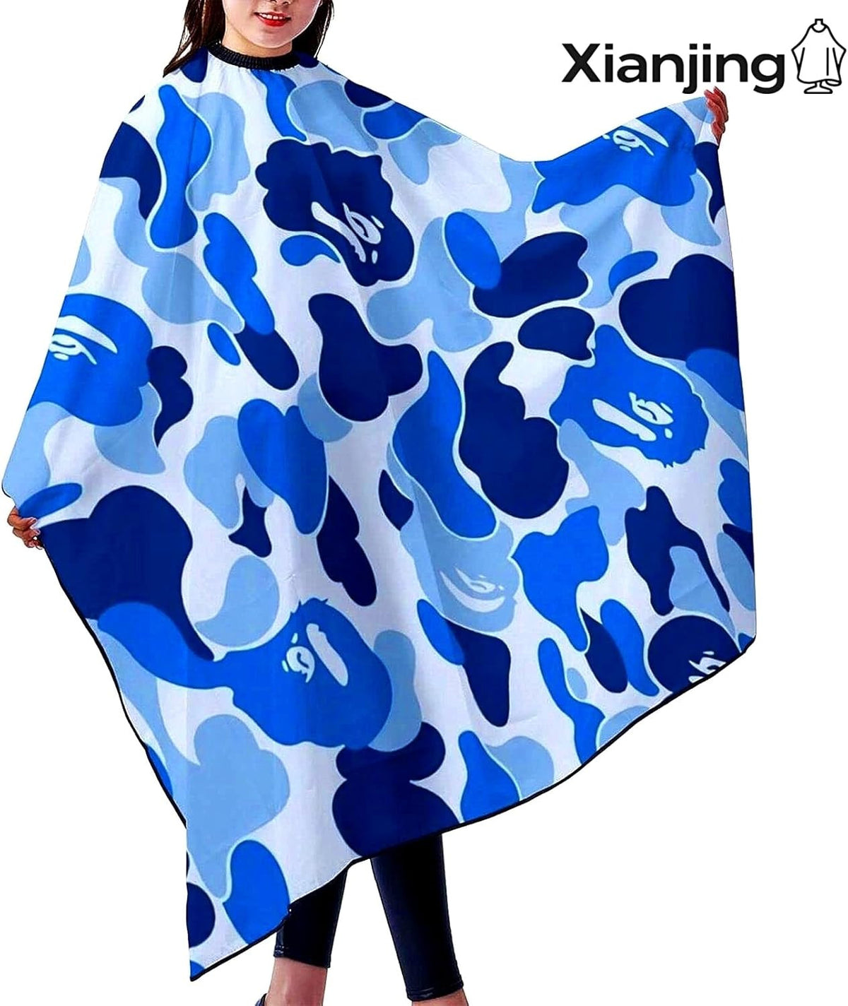 Adult Camouflage Barber Cape for Hairdressing & Salon Use