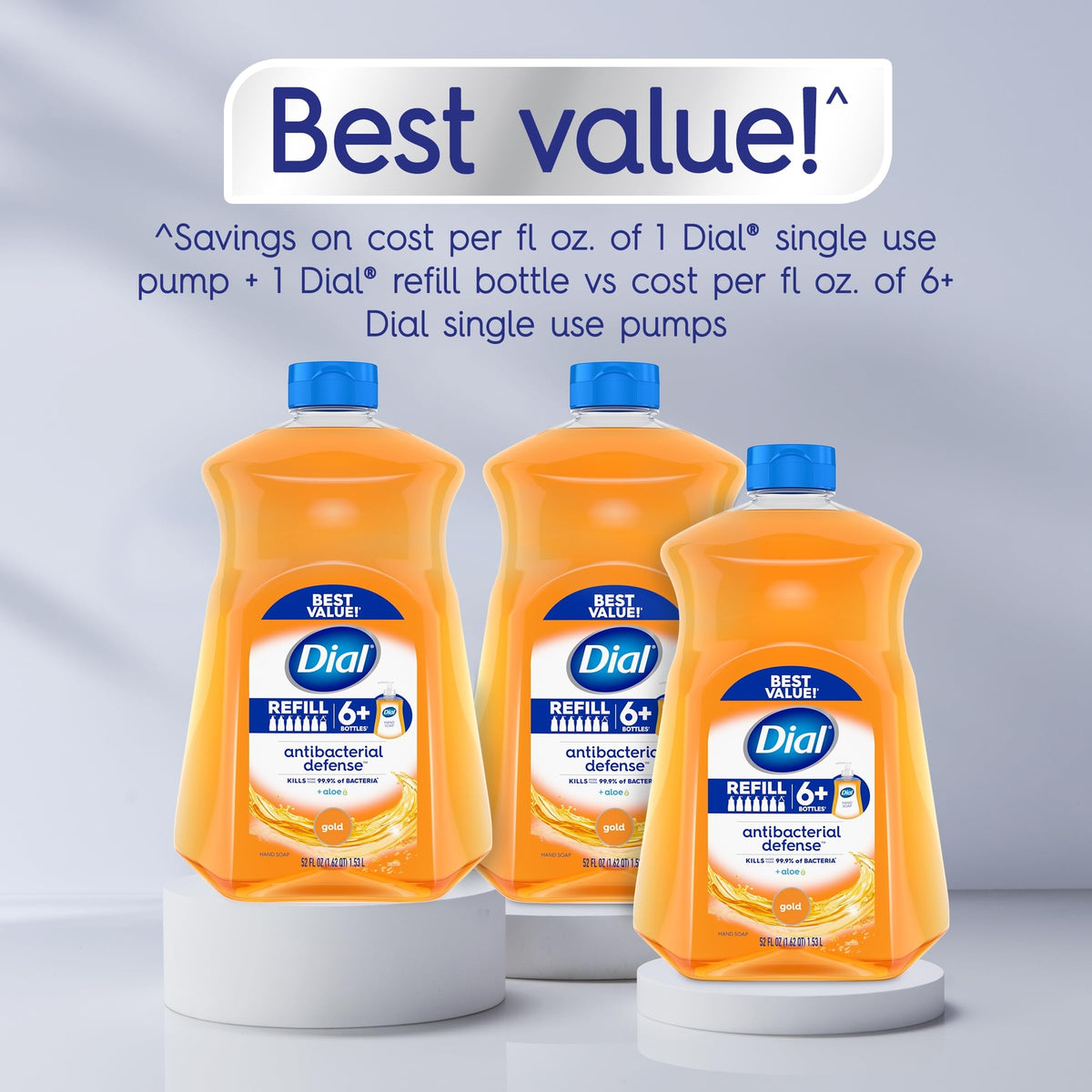 Antibacterial Hand Soap Refill Pack of 3 x 52 Fl Oz - Gentle Moisturizing
