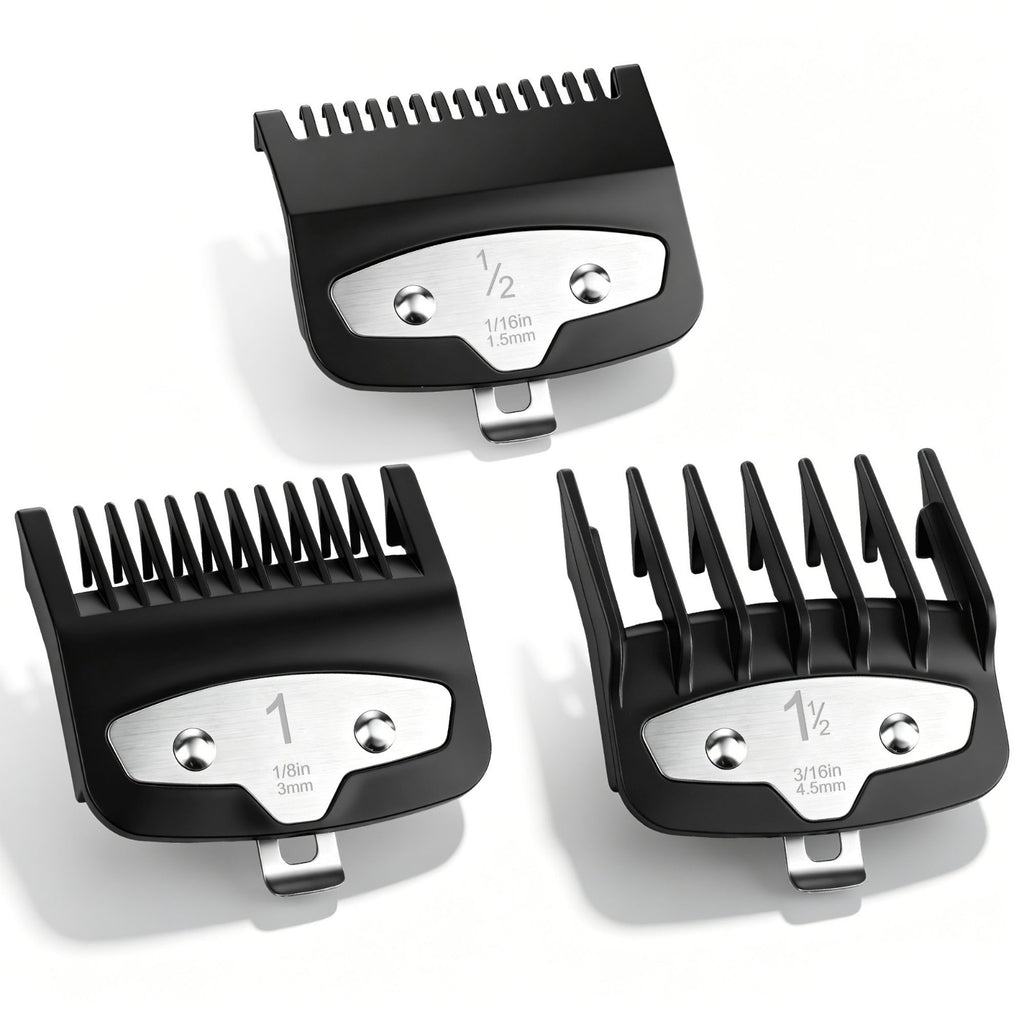 Professional Clipper Guard Set for Wahl & Most Clippers 1.5mm-4.5mm 3-Pack