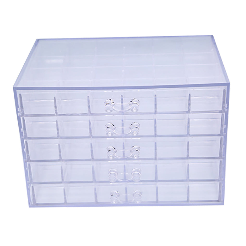 Acrylic Earring Jewelry Storage Box Organizer with 5 Drawers