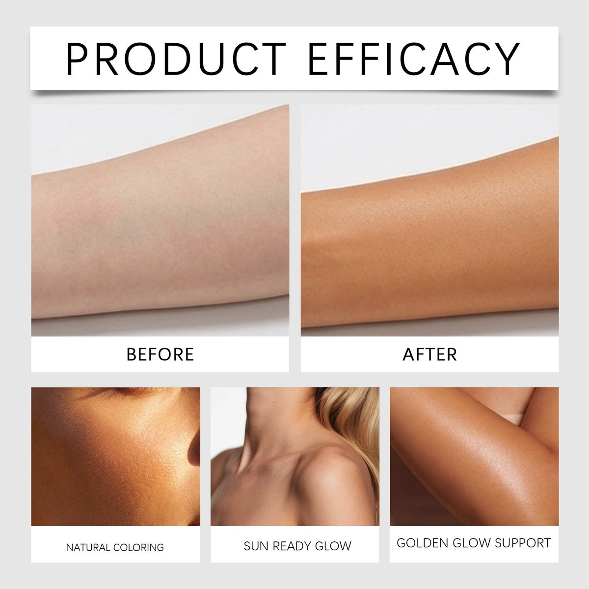 GlowDrop Self Tanner Drops 60ml for Natural Sunless Body Tan - Multiple Quantities