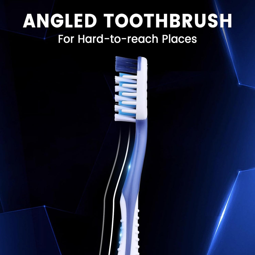 Soft Ergonomic Toothbrushes Pack of 6 for Sensitive Gums & Teeth