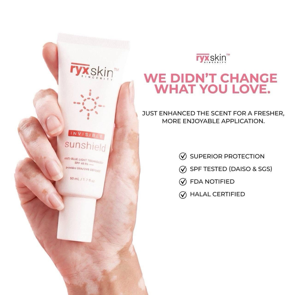 Invisible Sunshield SPF 40 PA+++ Broad Spectrum Sunscreen 50ml