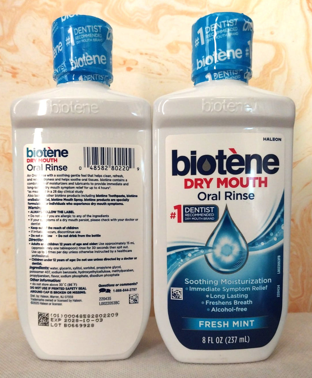 Biotene Dry Mouth Oral Rinse Alcohol-Free Long Lasting Mint 8oz - 2 Pack