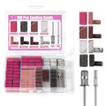 Nail Drill Sanding Bands Set 108pcs with 4 Grits for Manicure Pedicure