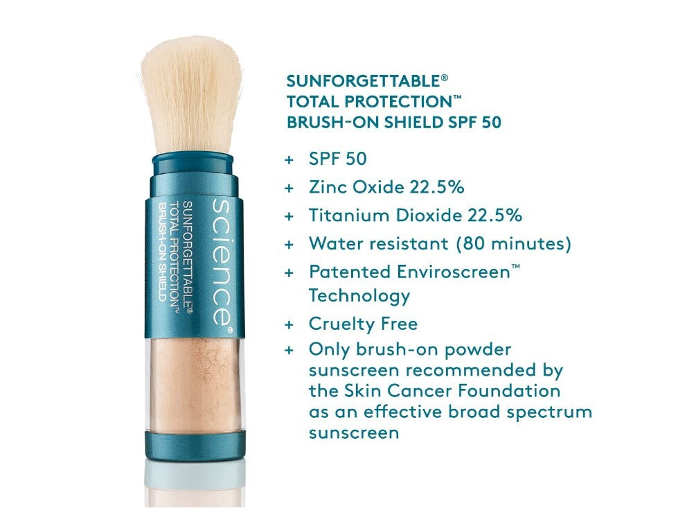 Sun Protection Brush-On SPF 50 Shield - Total Face & Skin Defense