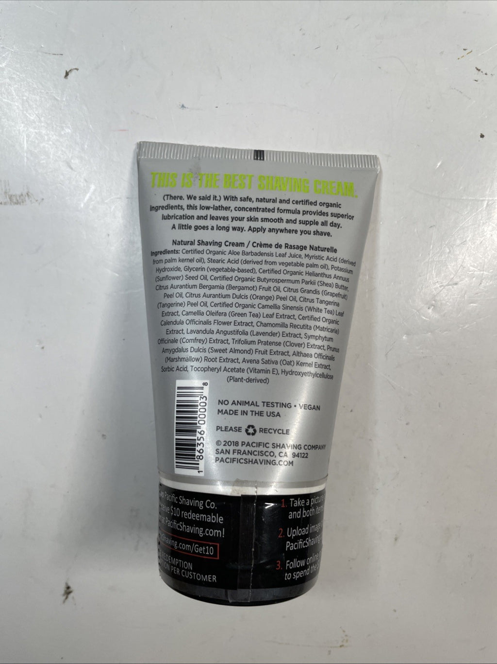 Natural Shaving Cream with Shea Butter & Vitamin E - Gentle Grooming
