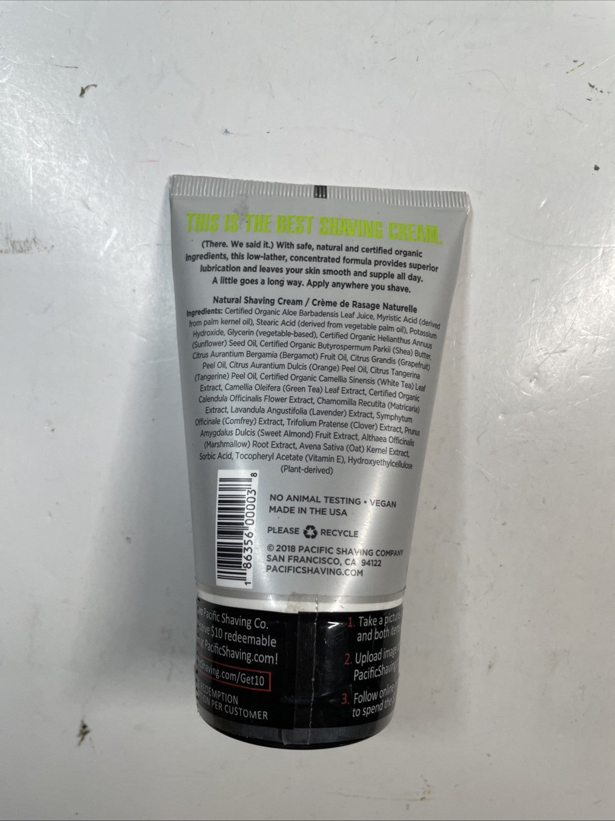 Natural Shaving Cream with Shea Butter & Vitamin E - Gentle Grooming