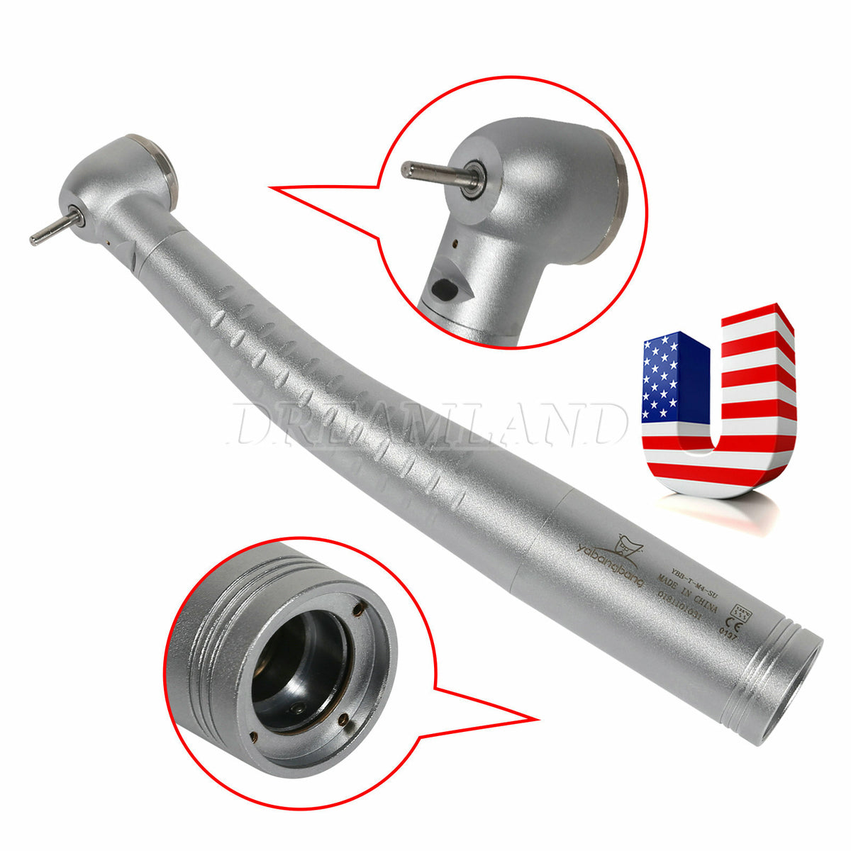 Dental High Speed Fiber Optic Handpiece with Quick Coupler for KaVo - Multiple Sizes