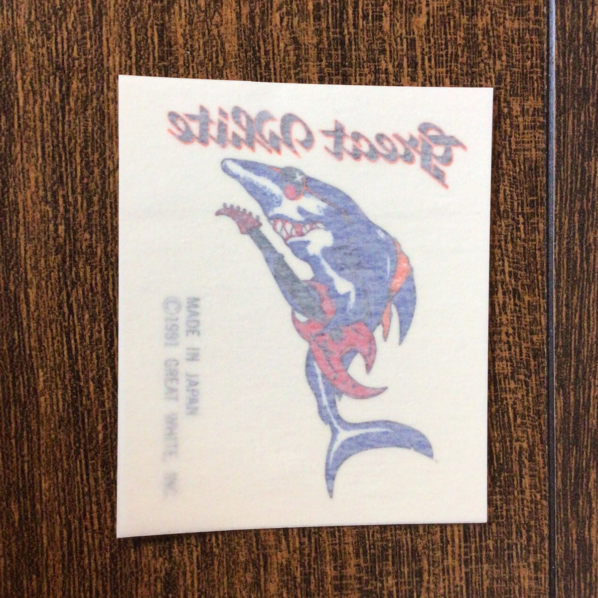 Great White Temporary Tattoo Rock & Roll Music Vintage 1991 – Fake Ink