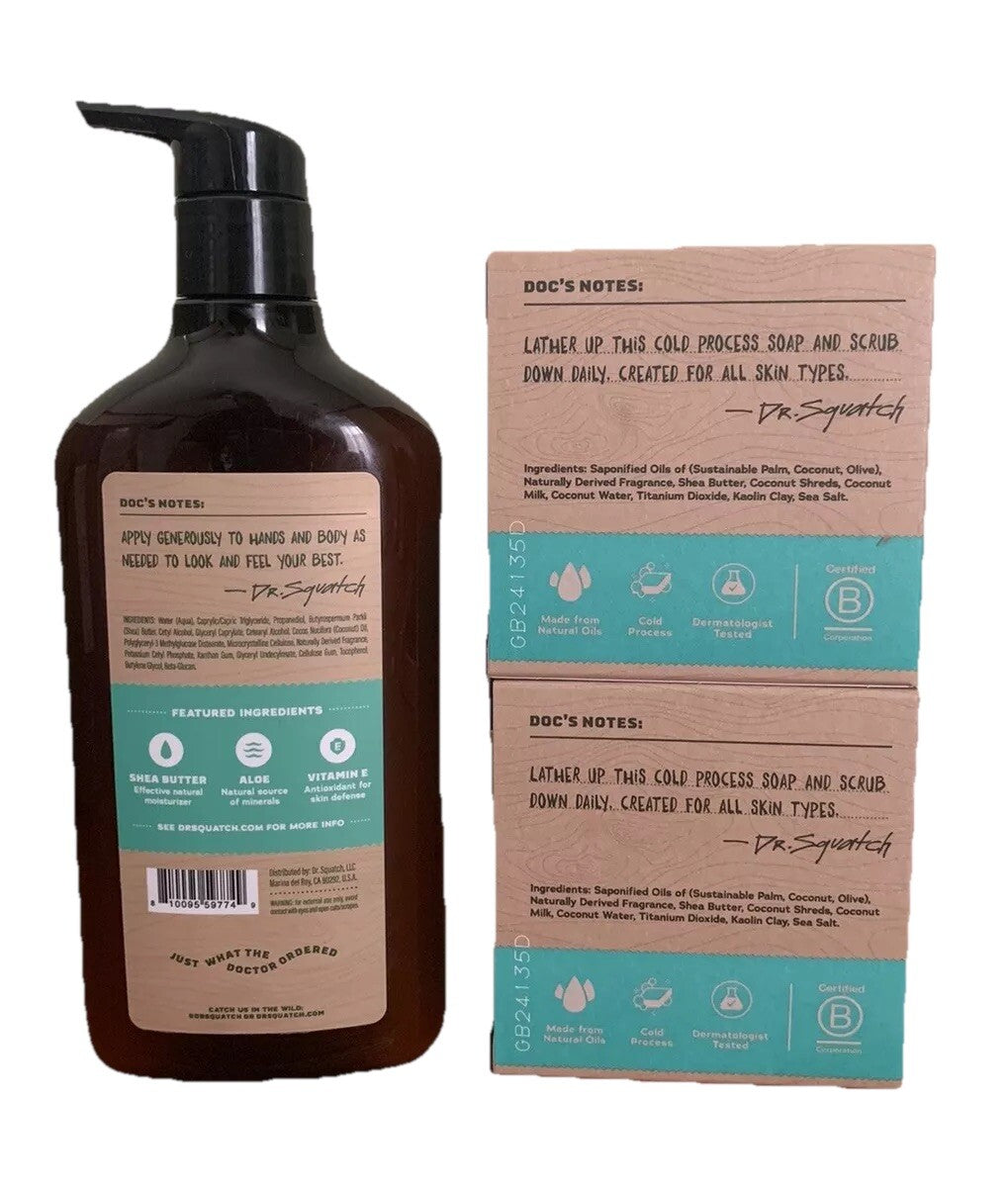 Coconut Castaway Natural Soap & Moisturizing Lotion Combo - 5oz Bars