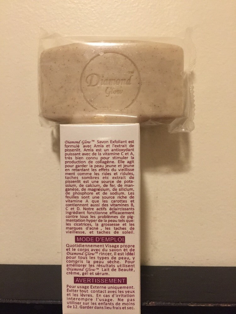 Diamond Glow Exfoliating Purifying Bar Soap for All Skin Types 200g