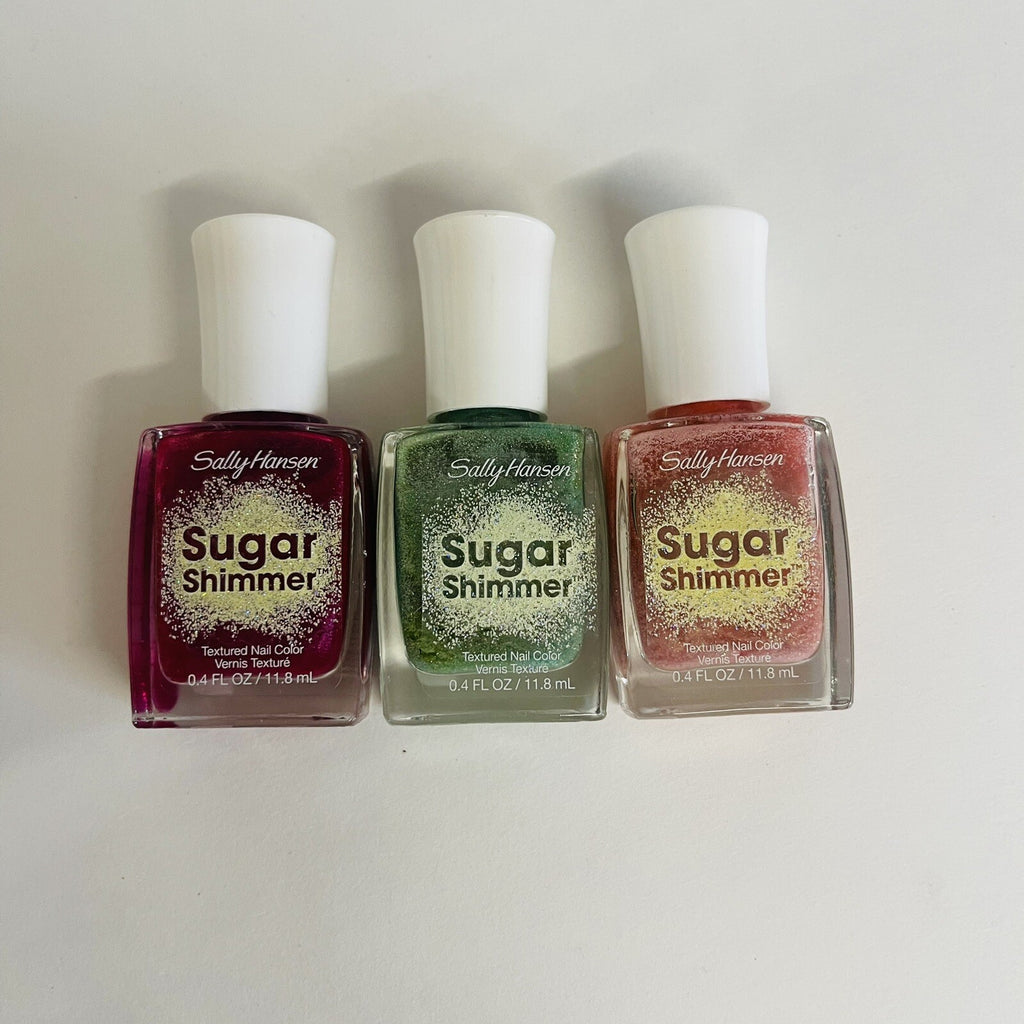 Textured Nail Polish Set - Sugar Shimmer Nail Color Trio