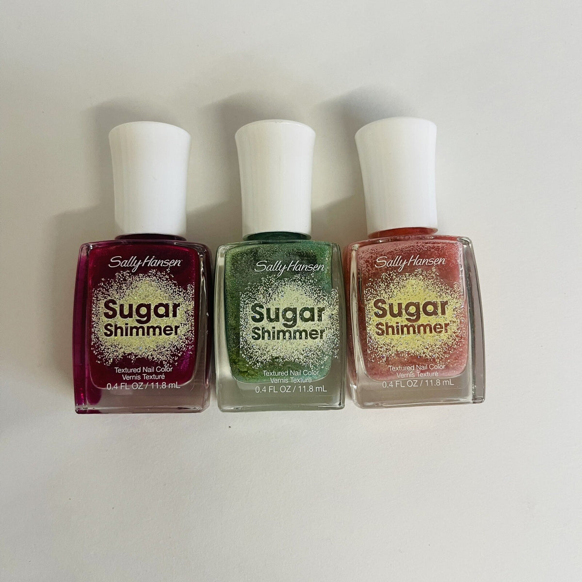 Textured Nail Polish Set - Sugar Shimmer Nail Color Trio