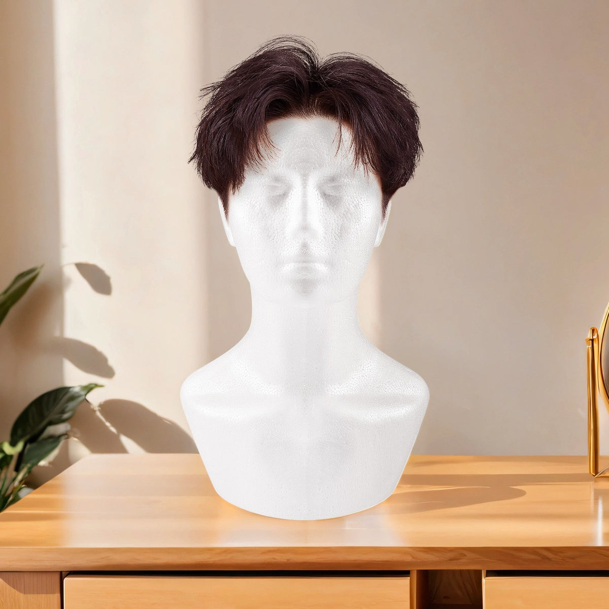 Male Foam Display Mannequin Head for Wigs Hats Jewelry Stand Model P3I46517
