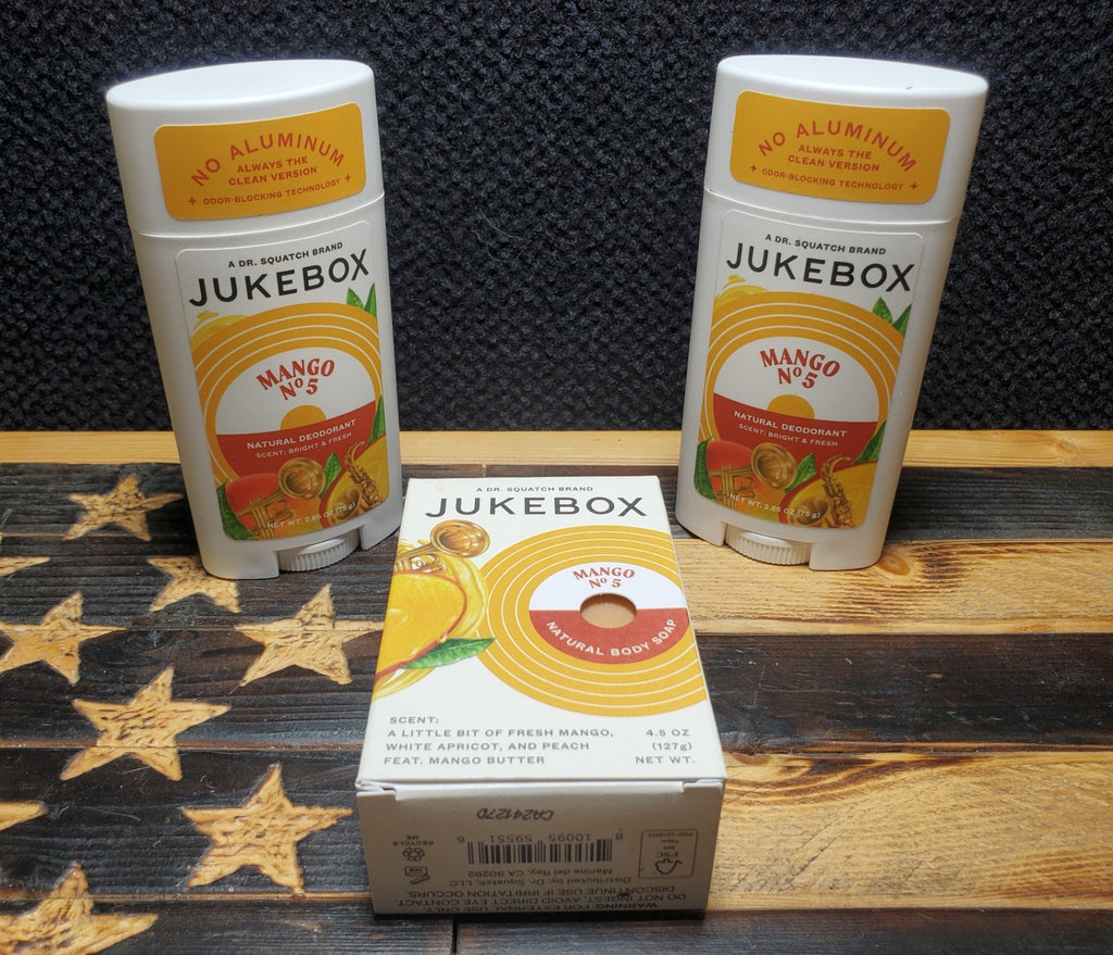 Jukebox Mango No. 5 Natural Deodorants & Body Soap Set - Mango & Peach Scent