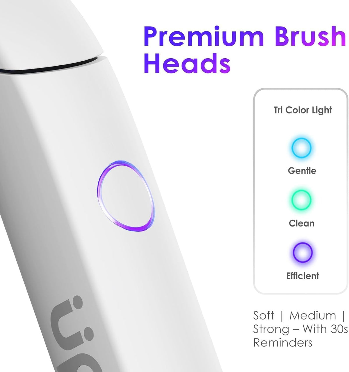 USB-C Rechargeable Electric Toothbrush with Travel Case Waterproof Design