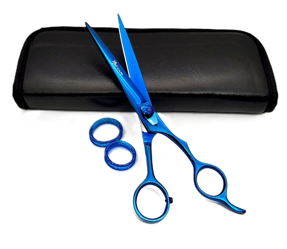 7-Inch Professional German Hair Cutting Scissors Shears - Metallic Blue