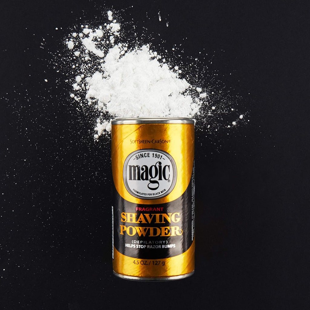 Men's Razorless Shaving Powder for Black Men - Hair Removal & Razor Bumps Prevention